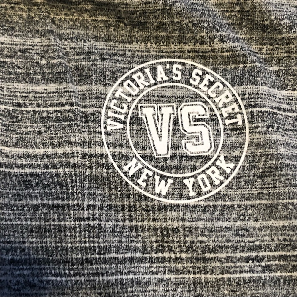 womens Victoria’s Secret legging yoga pants short size small gray striped - Picture 2 of 7
